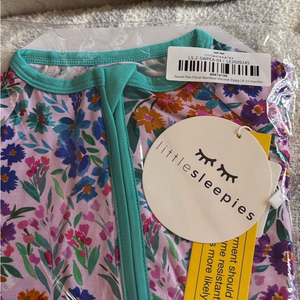 Little Sleepies Floral Pajama Set - Purple and Teal